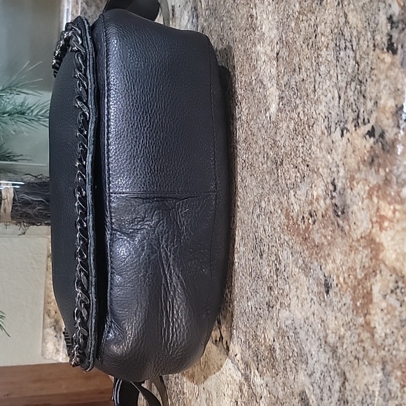 Zara NWOT  Black Studded Messenger Bag - Picture 5 of 6